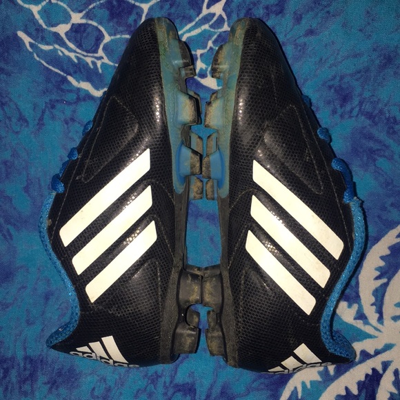 adidas Baseball/Soccer Cleats Black & Blue Children’s sz US 11 Toddler - Picture 2 of 7
